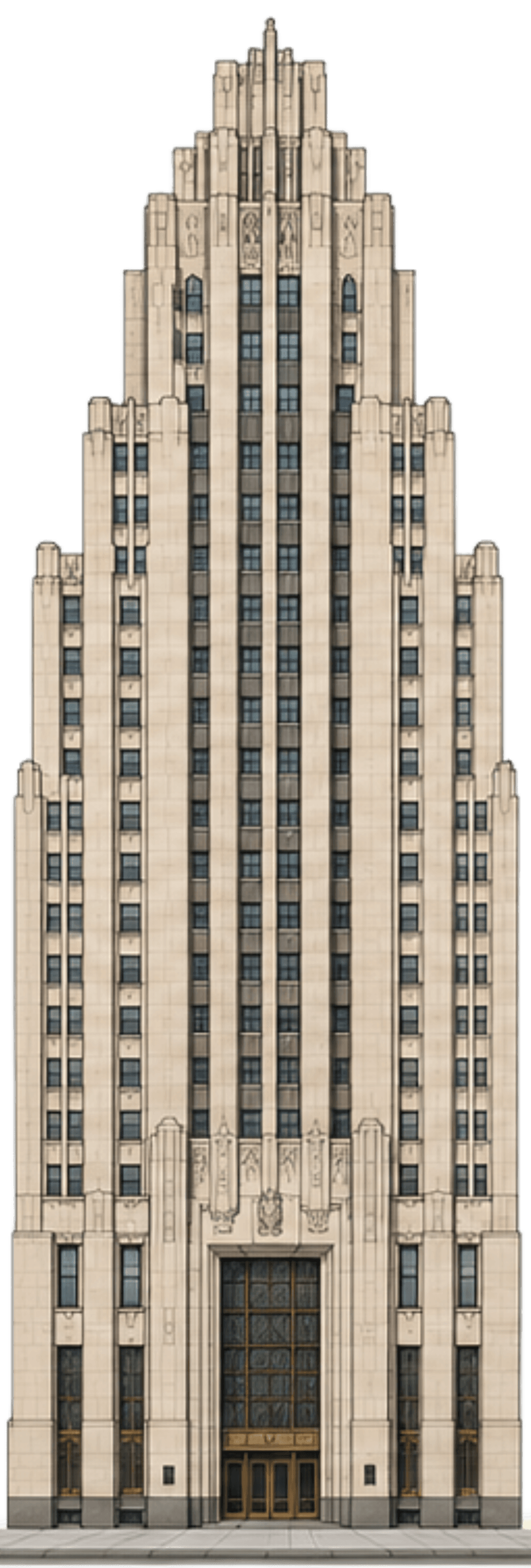 Architectural elevation 1 of a New York City building
